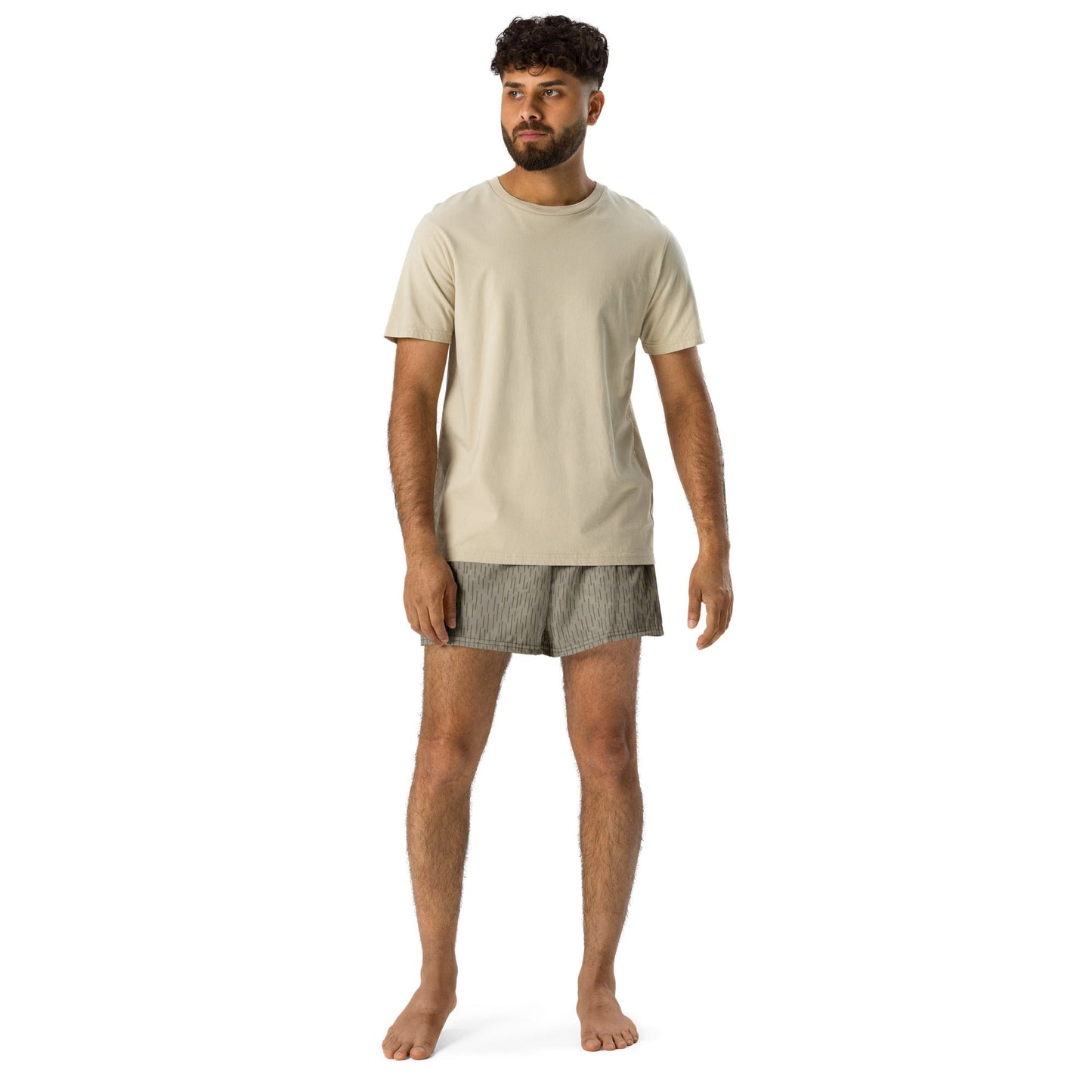 Czech Needles and Clouds Rainstripe Brown CAMO Unisex Athletic Shorts