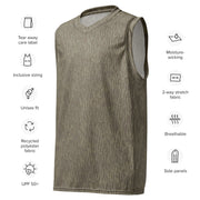 Rainstripe Needles and Clouds Brown CAMO Unisex Basketball Jersey