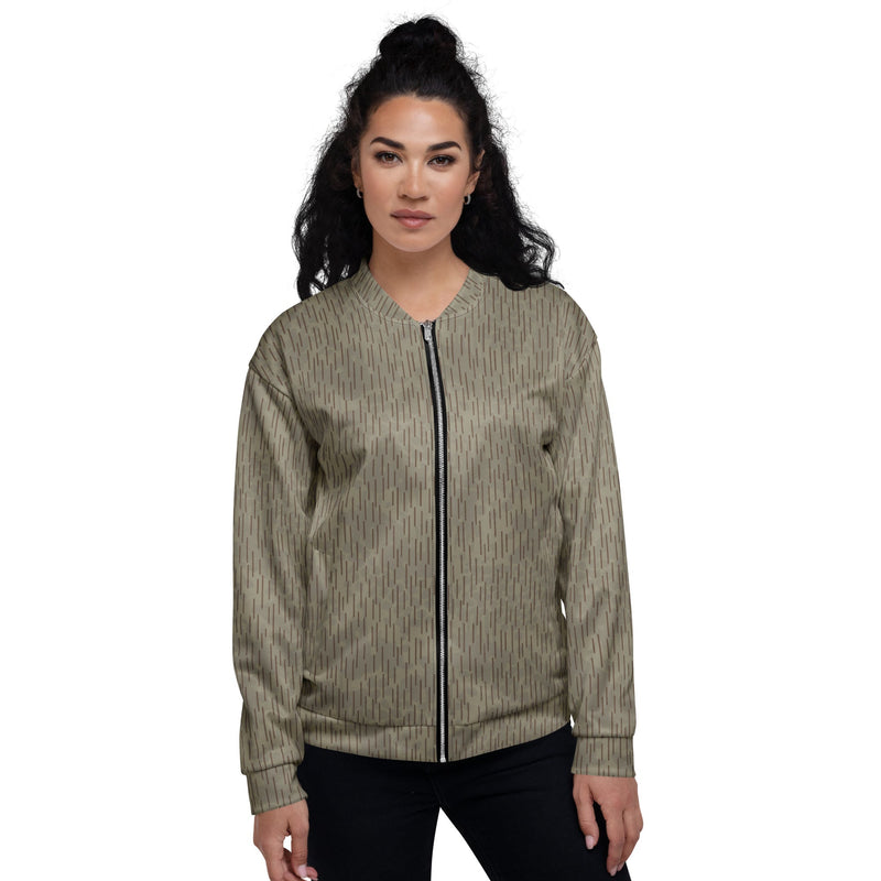 Rainstripe Needles and Clouds Brown CAMO Unisex Bomber Jacket