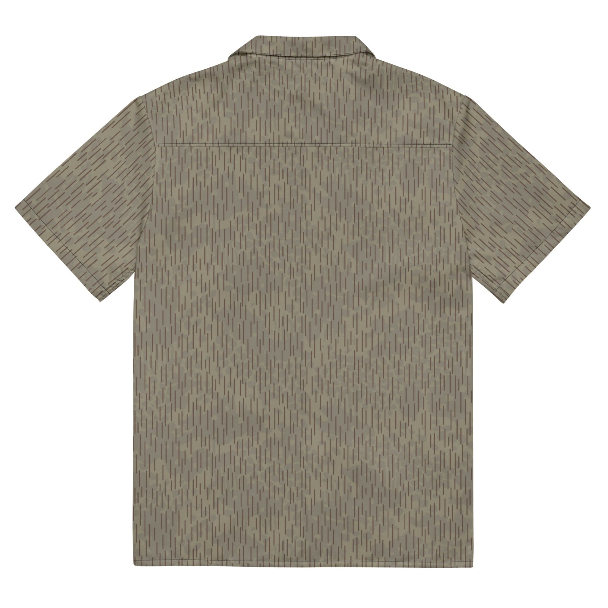 Czech Needles and Clouds Rainstripe Brown CAMO Unisex button shirt - Button Shirts