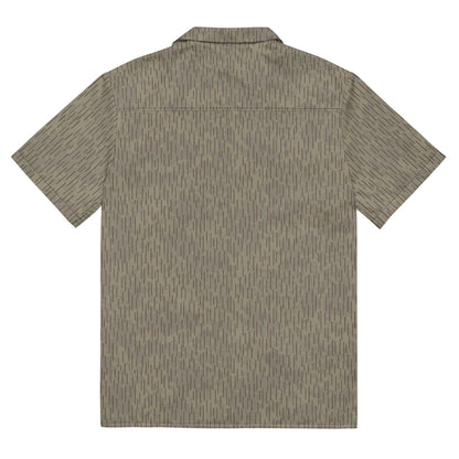 Czech Needles and Clouds Rainstripe Brown CAMO Unisex button shirt - Button Shirts