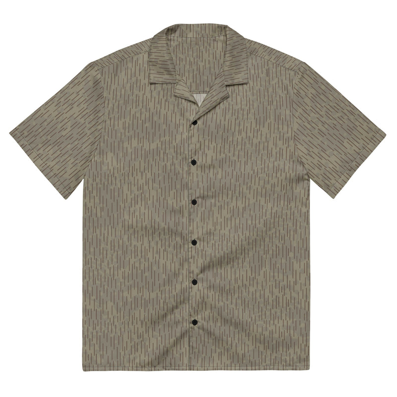 Rainstripe Needles and Clouds Brown CAMO Unisex Short-Sleeve Button Shirt - 2XS