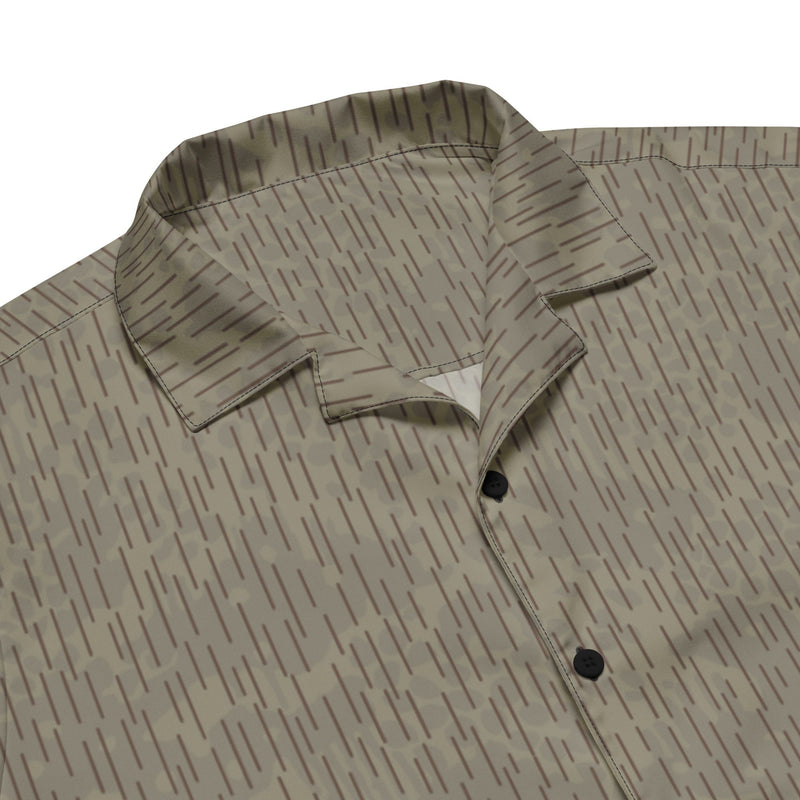 Rainstripe Needles and Clouds Brown CAMO Unisex Short-Sleeve Button Shirt