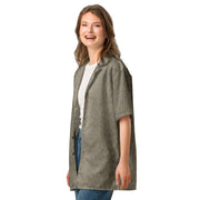 Rainstripe Needles and Clouds Brown CAMO Unisex Short-Sleeve Button Shirt