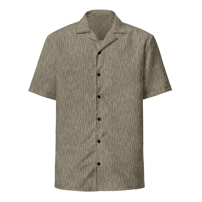 Rainstripe Needles and Clouds Brown CAMO Unisex Short-Sleeve Button Shirt