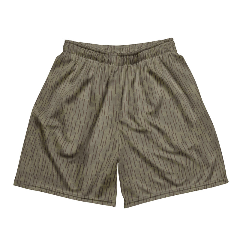 Rainstripe Needles and Clouds Brown CAMO Unisex Mesh Shorts - 2XS