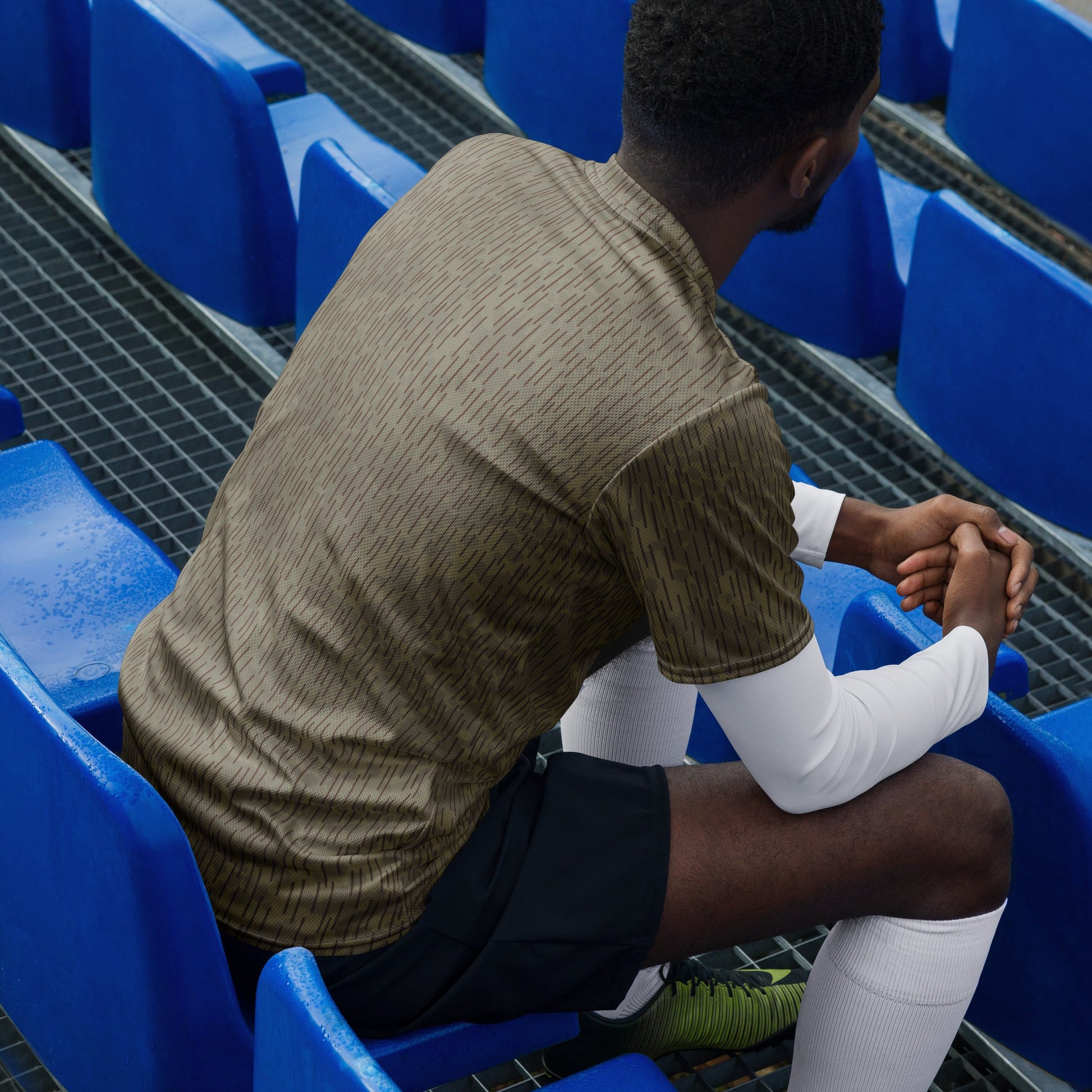 Czech Needles and Clouds Rainstripe Brown CAMO unisex sports jersey - Sports Jerseys