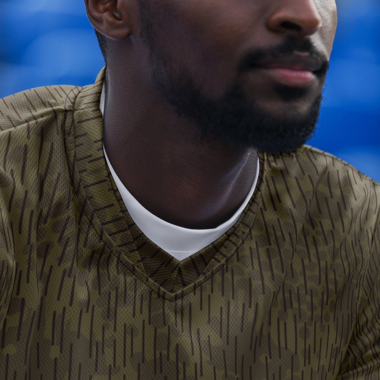 Czech Needles and Clouds Rainstripe Brown CAMO unisex sports jersey - Sports Jerseys