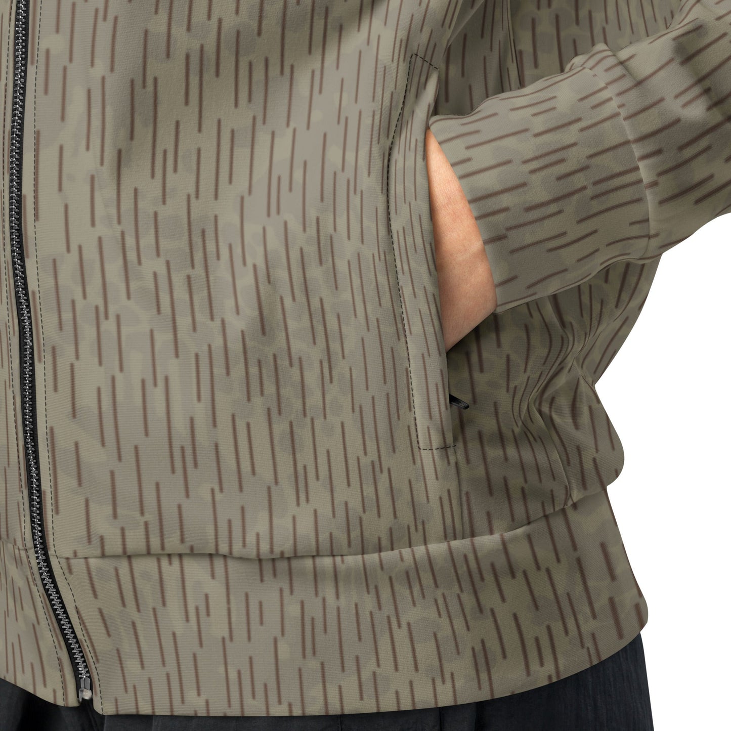 Czech Needles and Clouds Rainstripe Brown CAMO Unisex track jacket - Track Jackets