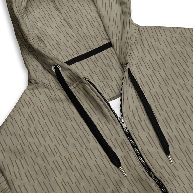 Rainstripe Needles and Clouds Brown CAMO Unisex Zip Hoodie