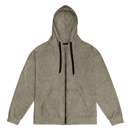 Czech Needles and Clouds Rainstripe Brown CAMO Unisex zip hoodie - 2XS - Zip Hoodies