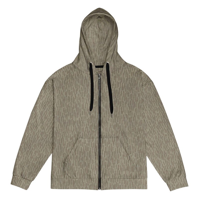 Rainstripe Needles and Clouds Brown CAMO Unisex Zip Hoodie - 2XS