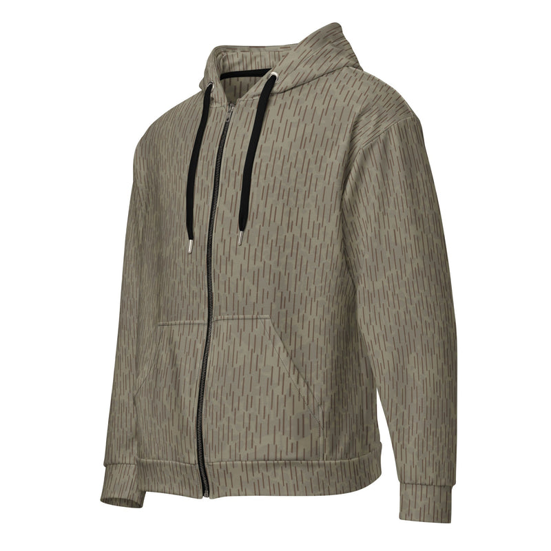 Rainstripe Needles and Clouds Brown CAMO Unisex Zip Hoodie