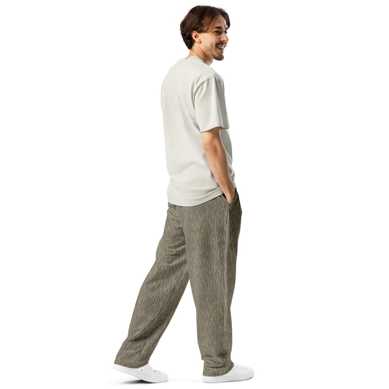 Rainstripe Needles and Clouds Brown CAMO Unisex Wide-Leg Joggers