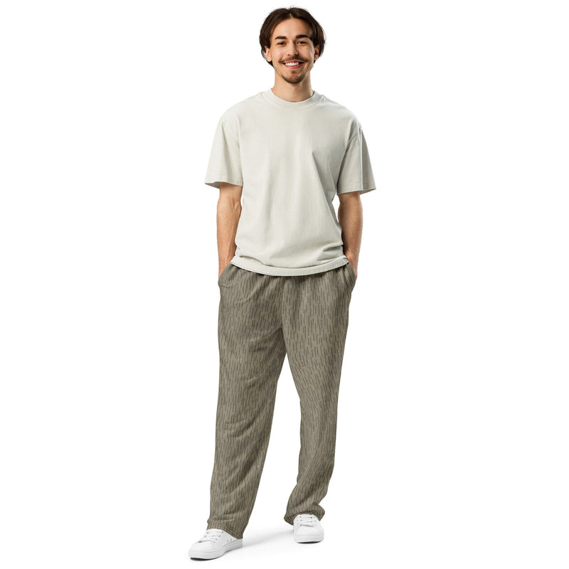 Rainstripe Needles and Clouds Brown CAMO Unisex Wide-Leg Joggers