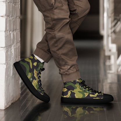 Czech Salamander VZ60 CAMO Mens high top canvas shoes - Black / 5 - High Top Canvas Shoes