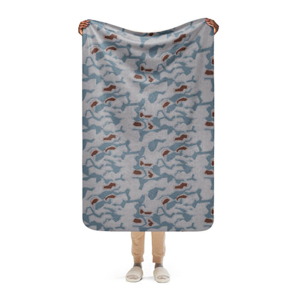 Czech Sumpfmuster Bahnak CAMO Sherpa Blanket - 37″×57″