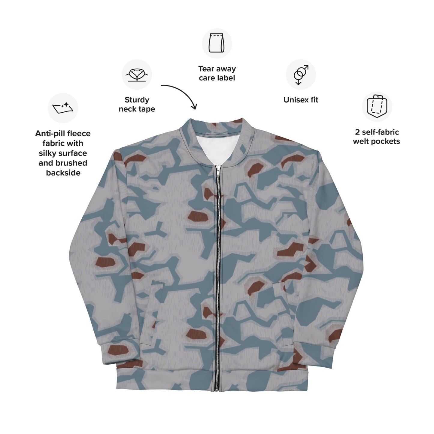 Czech Sumpfmuster Bahnak CAMO Unisex Bomber Jacket - Jackets