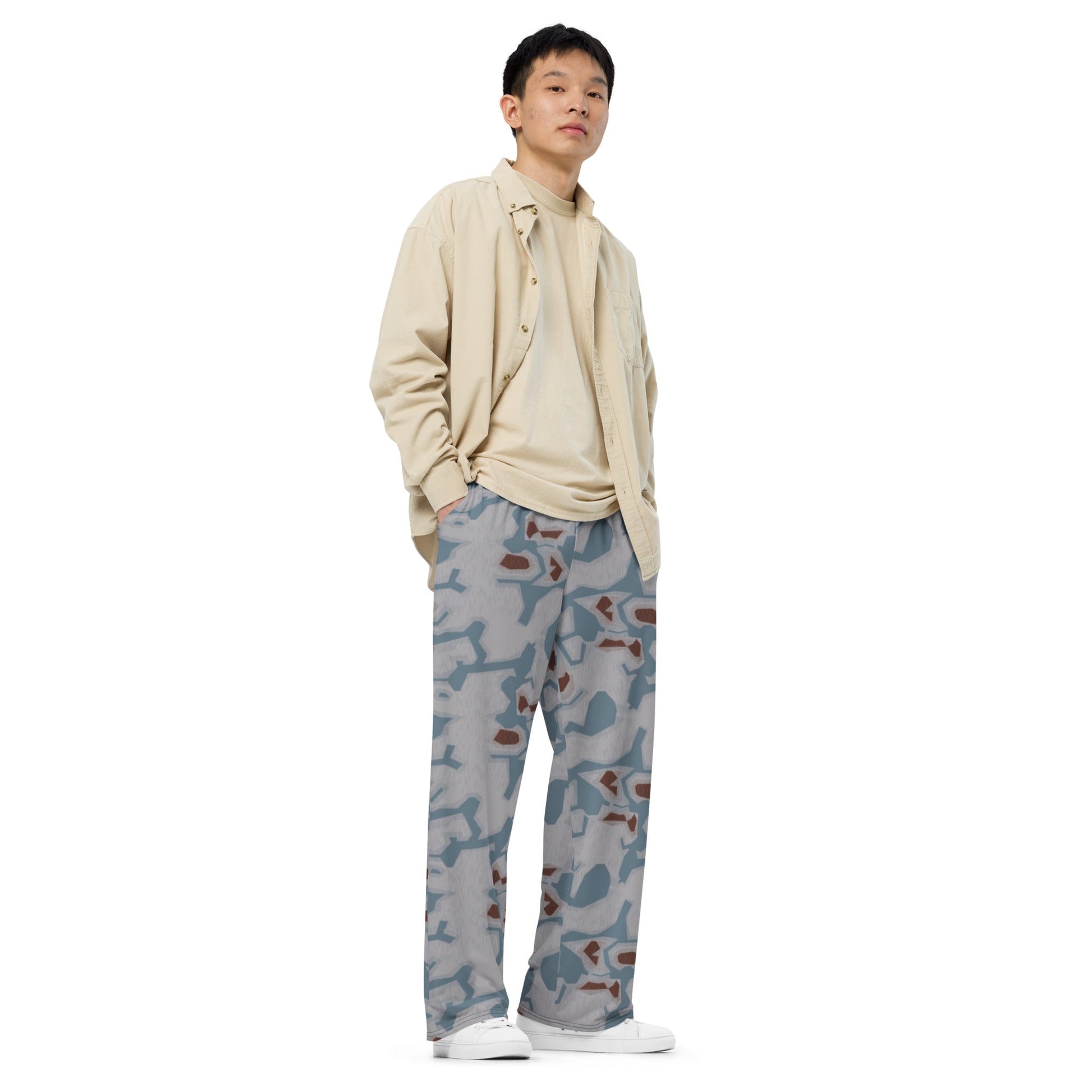 Czech Sumpfmuster Bahnak CAMO Unisex Wide-Leg Leisure Pants