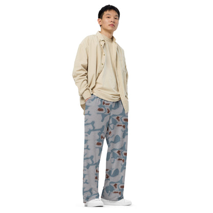 Czech Sumpfmuster Bahnak CAMO Unisex Wide-Leg Leisure Pants