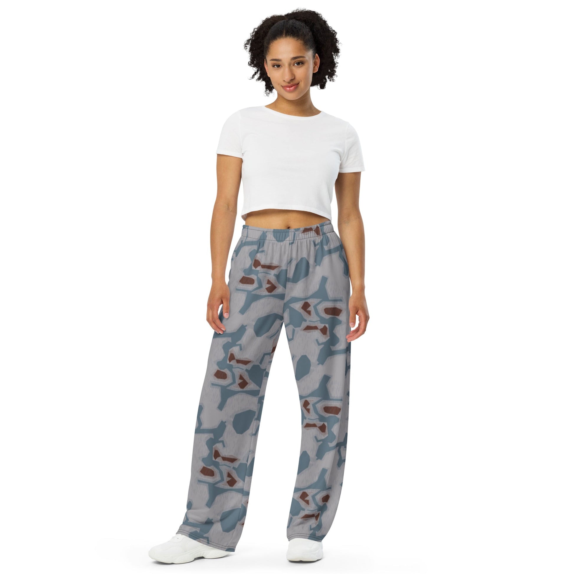 Czech Sumpfmuster Bahnak CAMO Unisex Wide-Leg Leisure Pants