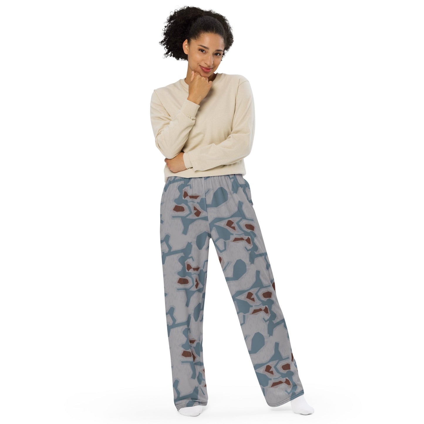 Czech Sumpfmuster Bahnak CAMO Unisex Wide-Leg Leisure Pants