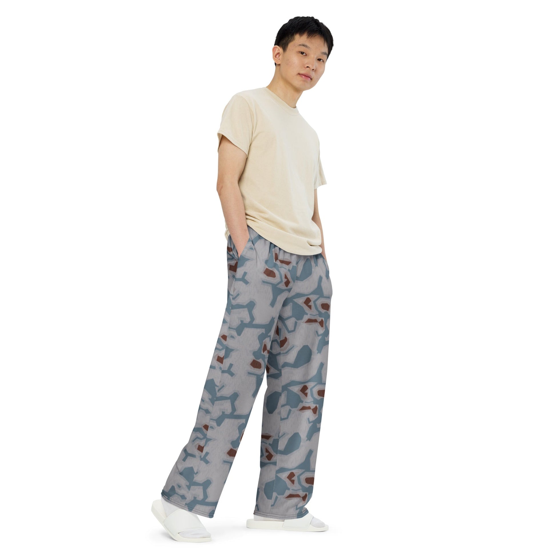 Czech Sumpfmuster Bahnak CAMO Unisex Wide-Leg Leisure Pants