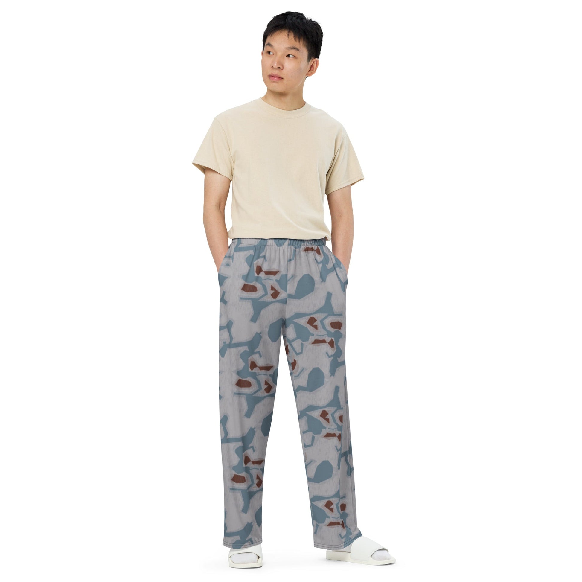 Czech Sumpfmuster Bahnak CAMO Unisex Wide-Leg Leisure Pants