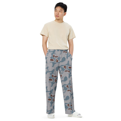 Czech Sumpfmuster Bahnak CAMO Unisex Wide-Leg Leisure Pants