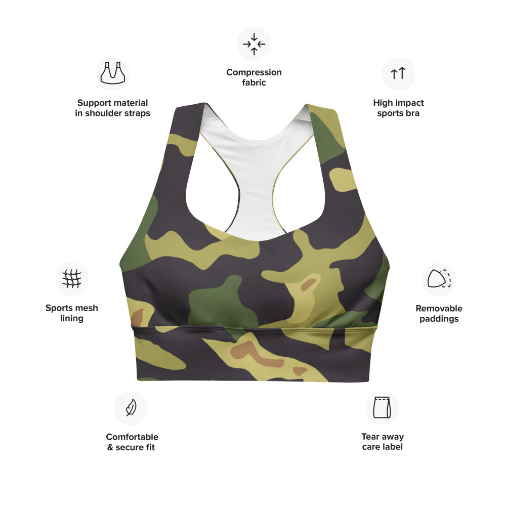 Czech VZ60 MLOK (Salamander) CAMO Longline sports bra - Womens Sports Bra