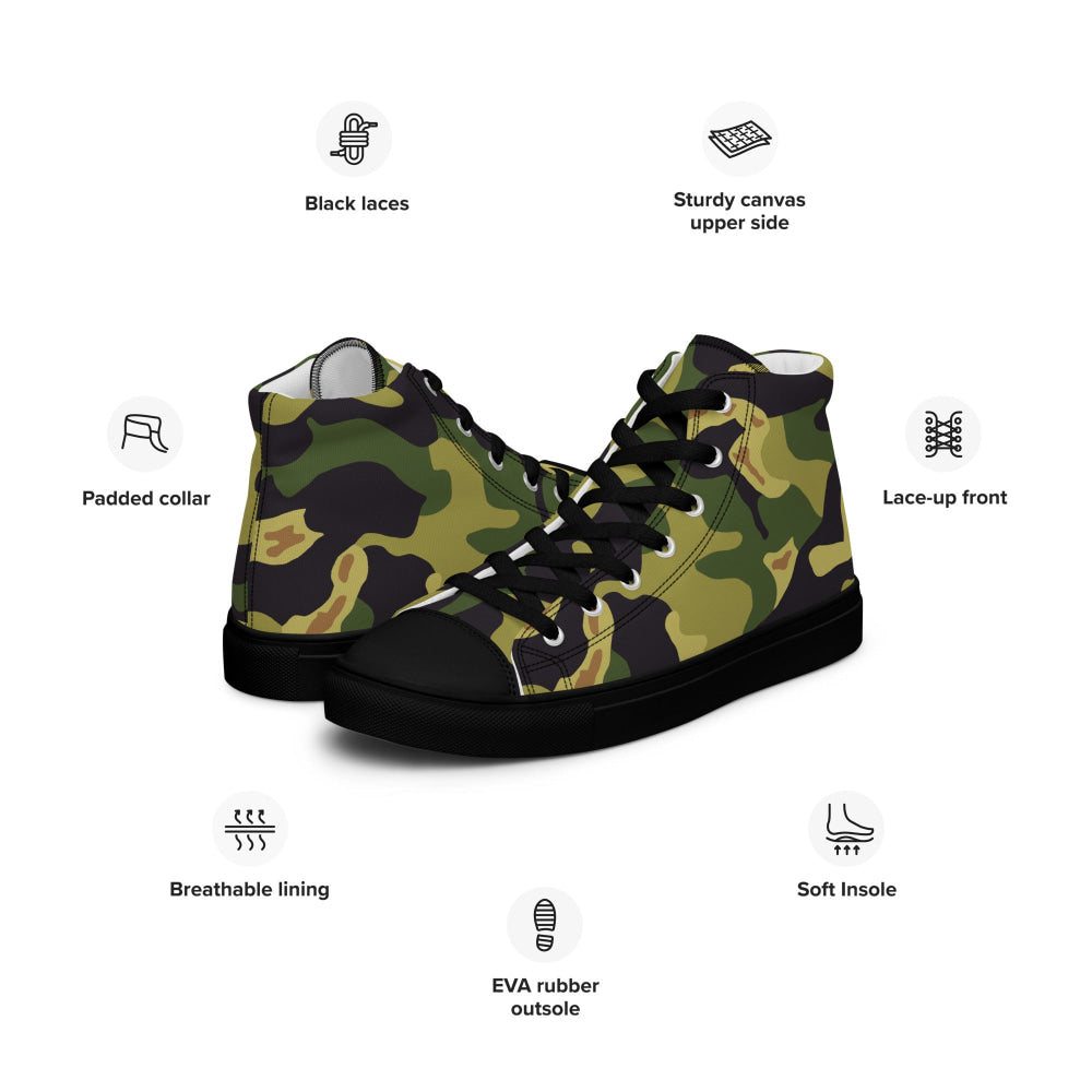 Czech VZ60 MLOK (Salamander) CAMO Men’s high top canvas shoes - Mens High Top Canvas Shoes