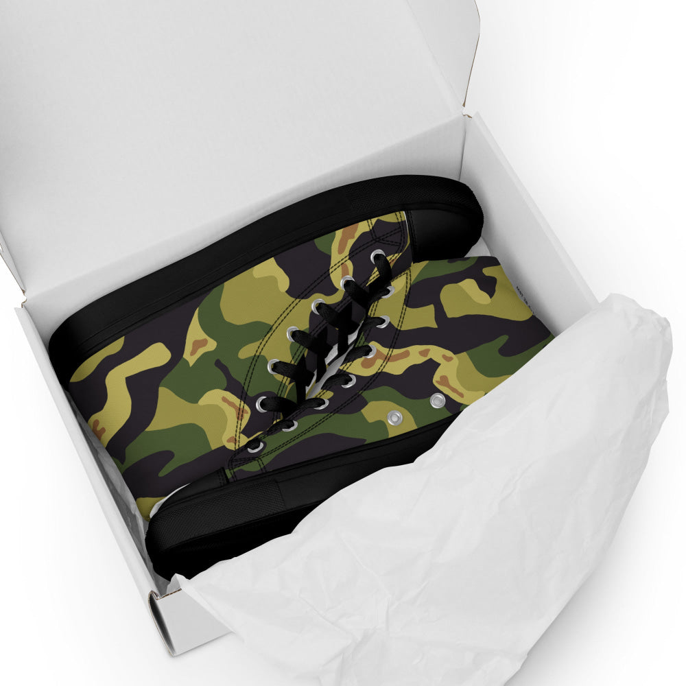 Czech VZ60 MLOK (Salamander) CAMO Men’s high top canvas shoes - Mens High Top Canvas Shoes