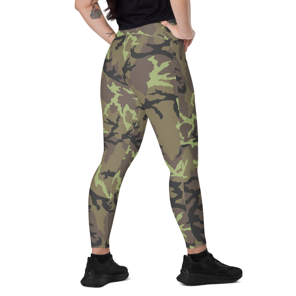 Czech VZ95 Leaf CAMO Leggings with pockets - 2XS - Womens With Pockets