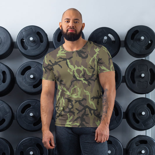 Czech VZ95 Leaf CAMO Men’s Athletic T-shirt - XS - Mens T-Shirt