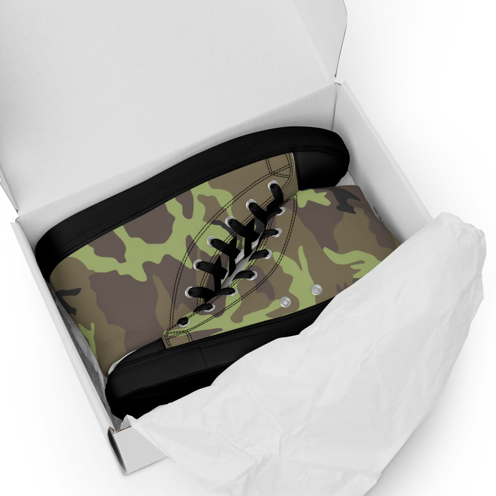 Czech VZ95 Leaf CAMO Men’s high top canvas shoes - Mens High Top Canvas Shoes