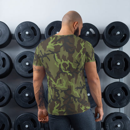 Czech VZ95 Woodland Leaf CAMO Men’s Athletic T-shirt - Mens T-Shirt