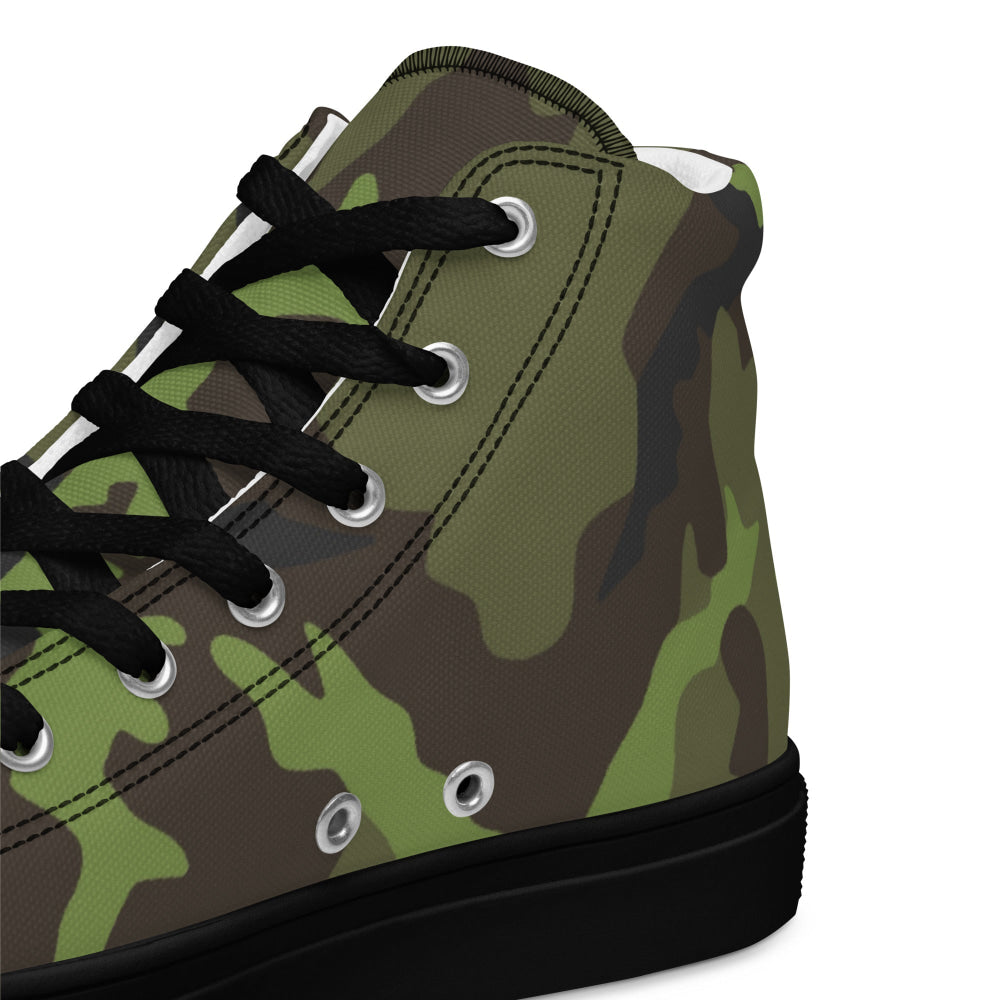 Czech VZ95 Woodland Leaf CAMO Men’s high top canvas shoes - Mens High Top Canvas Shoes