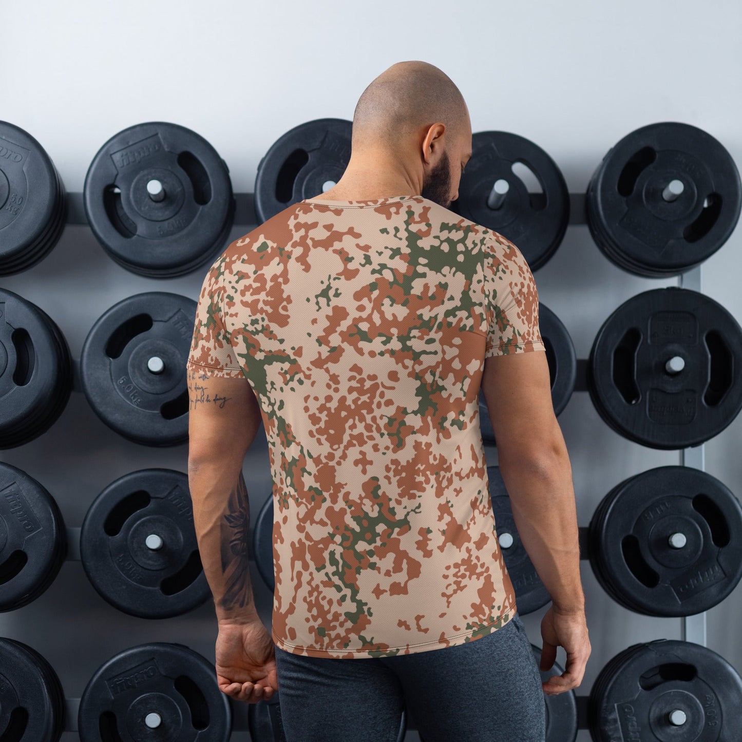 Danish Flecktarn Desert CAMO Mens Athletic T-shirt - T-Shirts