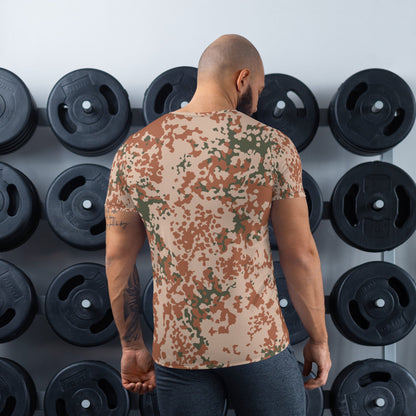 Danish Flecktarn Desert CAMO Mens Athletic T-shirt - T-Shirts