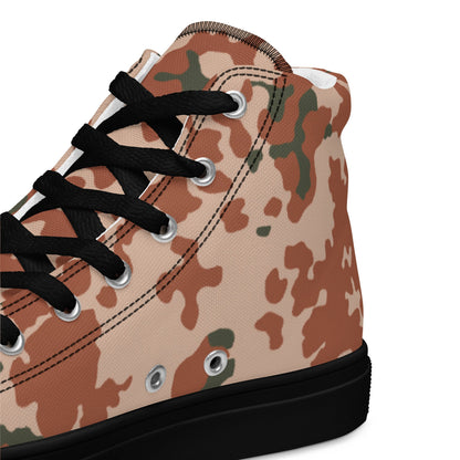 Danish Flecktarn Desert CAMO Mens High-Top Canvas Shoes