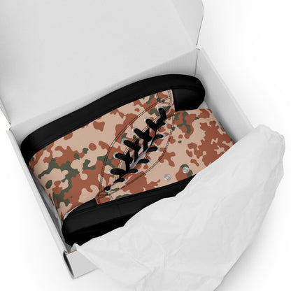 Danish Flecktarn Desert CAMO Mens High-Top Canvas Shoes