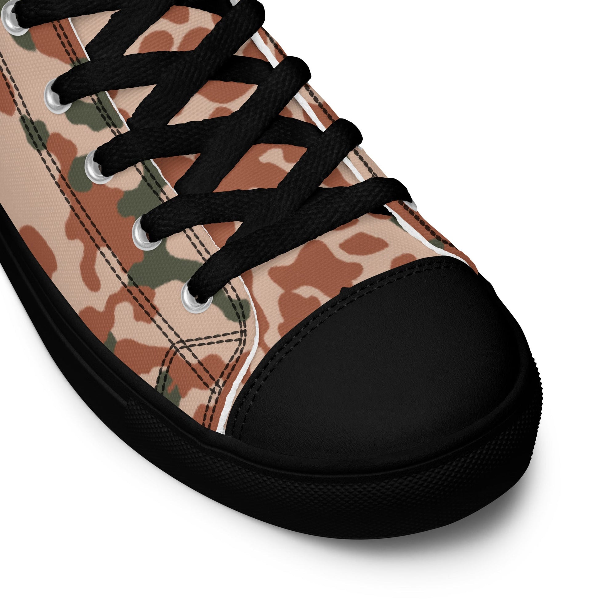 Danish Flecktarn Desert CAMO Mens High-Top Canvas Shoes
