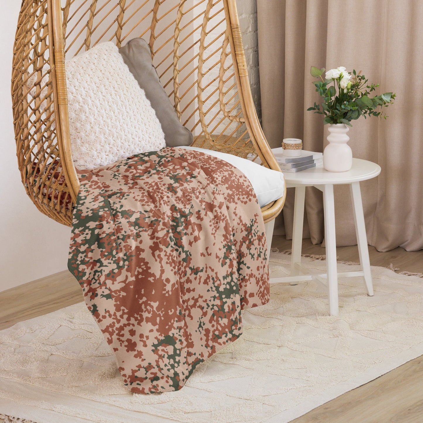 Danish Flecktarn Desert CAMO Sherpa blanket - Blankets