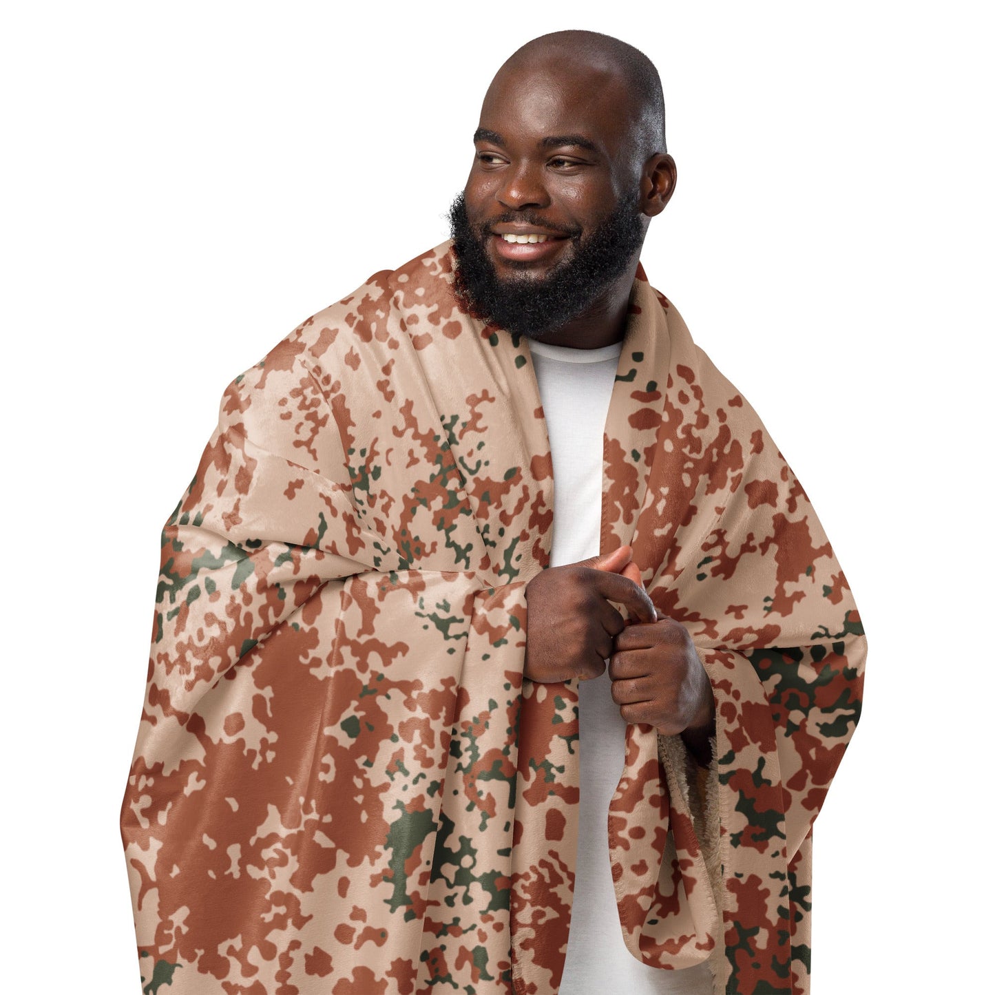 Danish Flecktarn Desert CAMO Sherpa blanket - Blankets