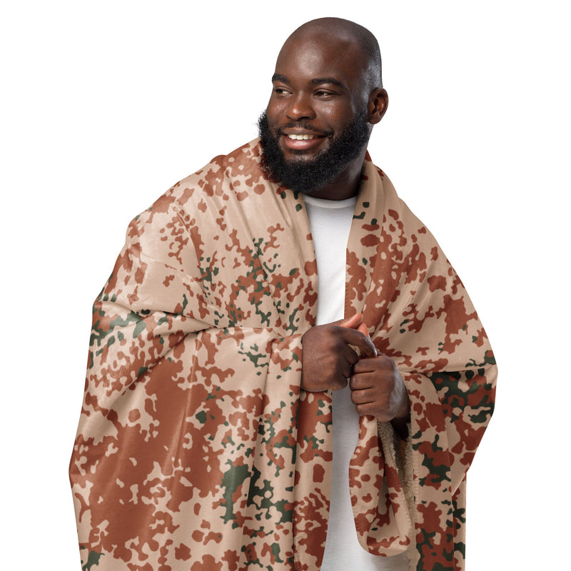 Flecktarn Desert Scandinavian CAMO Sherpa Blanket