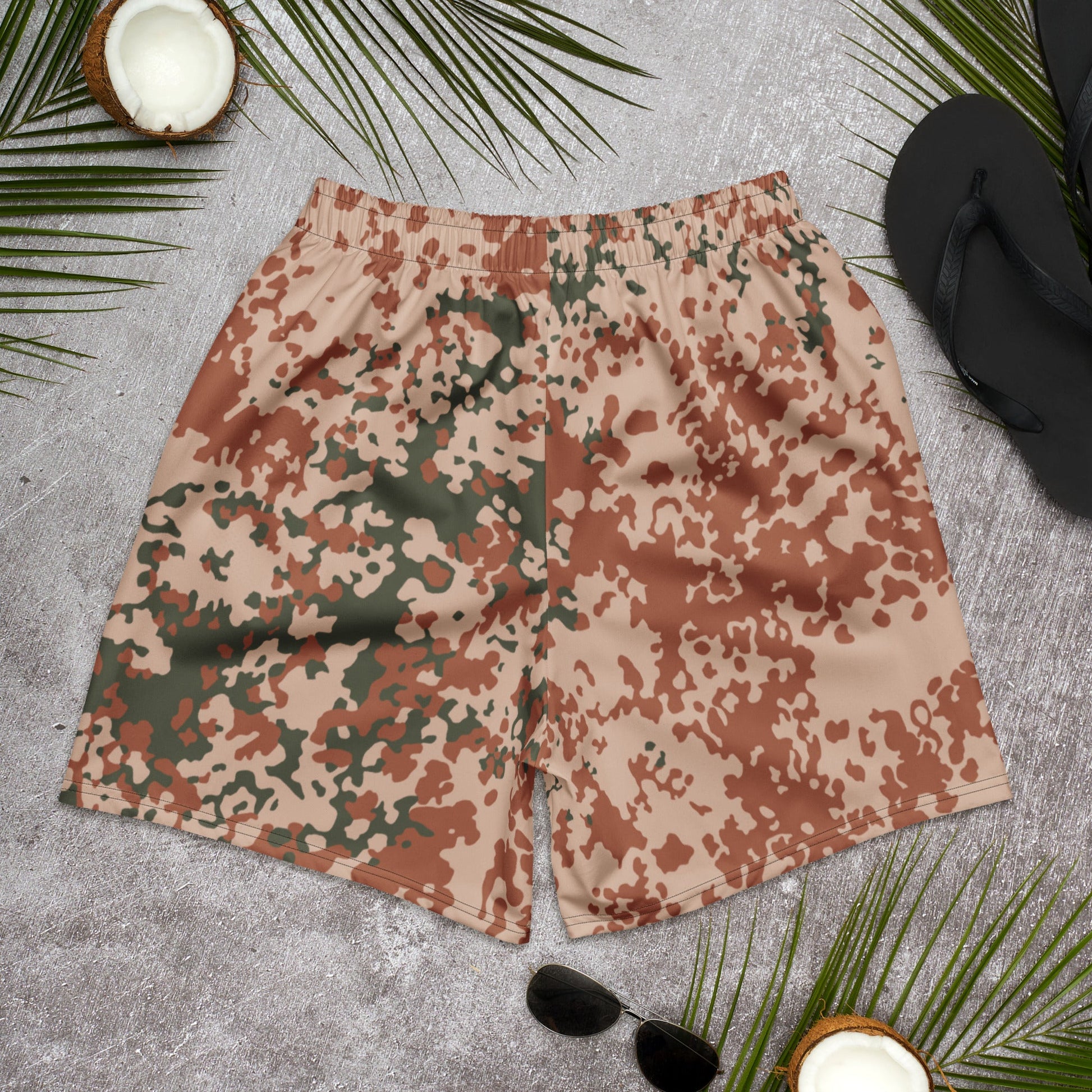Danish Flecktarn Desert CAMO Unisex Athletic Long Shorts