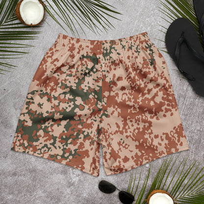 Danish Flecktarn Desert CAMO Unisex Athletic Long Shorts