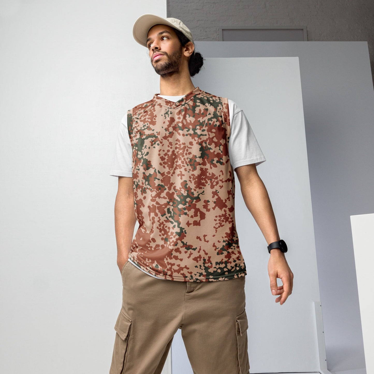 Danish Flecktarn Desert CAMO unisex basketball jersey - 2XS - Basketball Jerseys