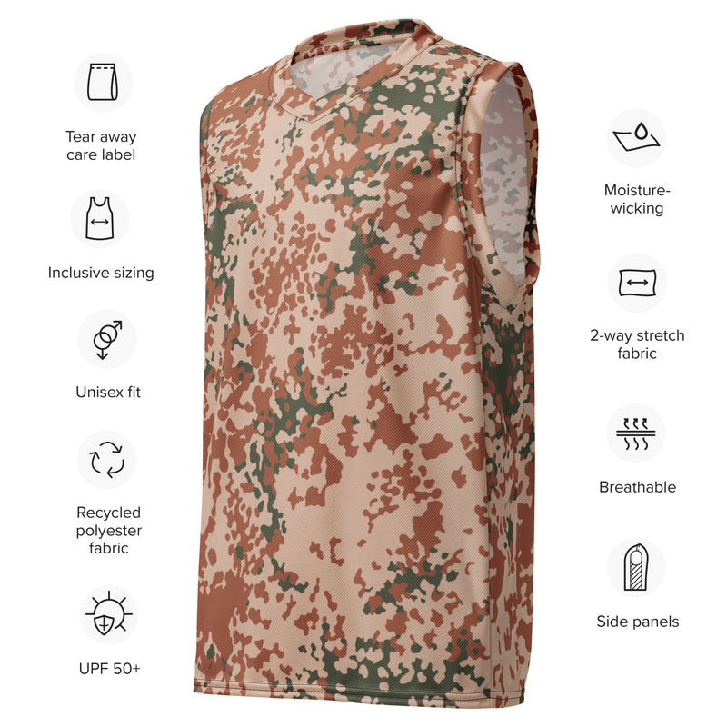 Flecktarn Desert Scandinavian CAMO Unisex Basketball Jersey