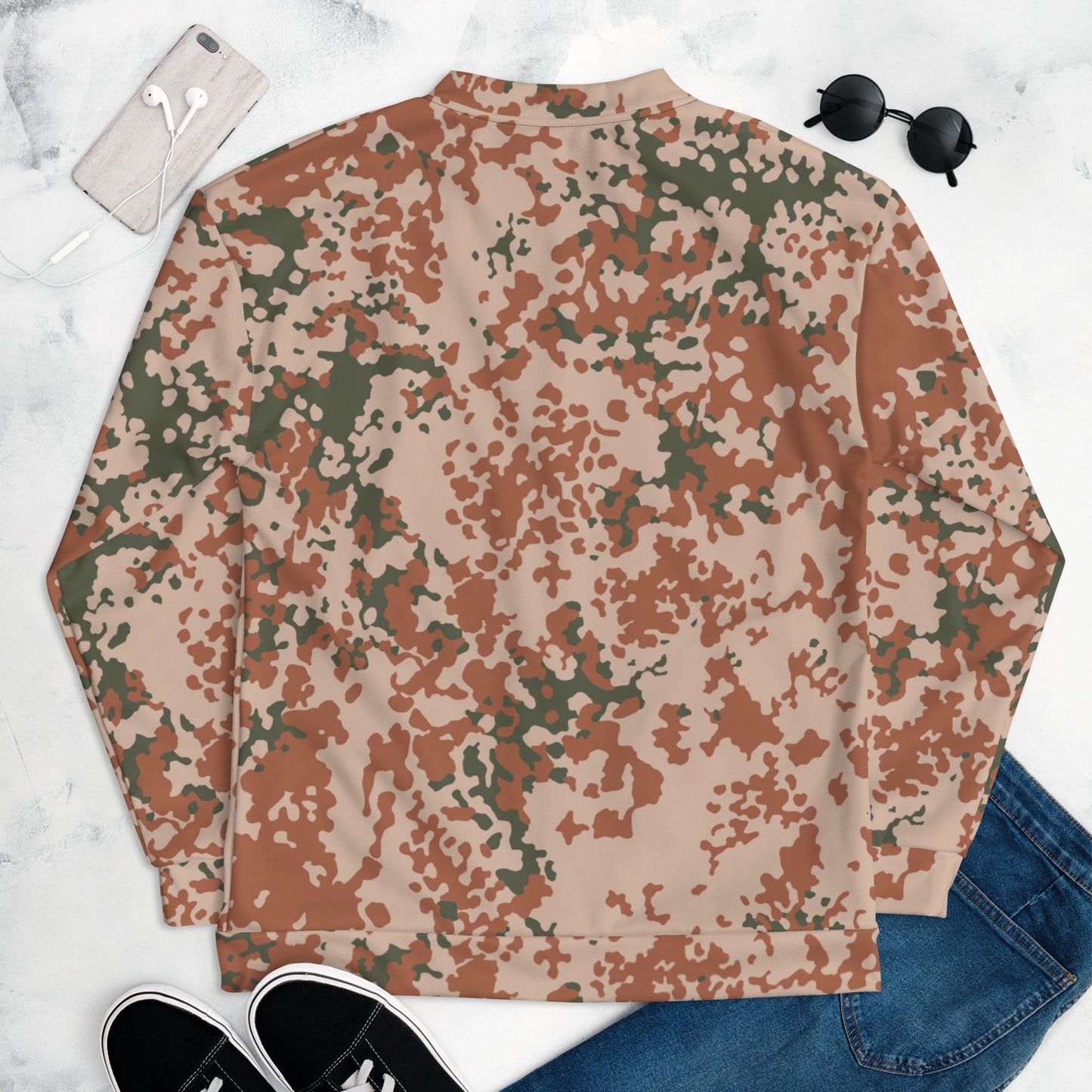 Danish Flecktarn Desert CAMO Unisex Bomber Jacket - Jackets